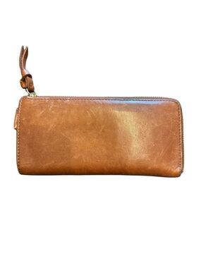 Madewell Classic Brown Leather Zip Wallet